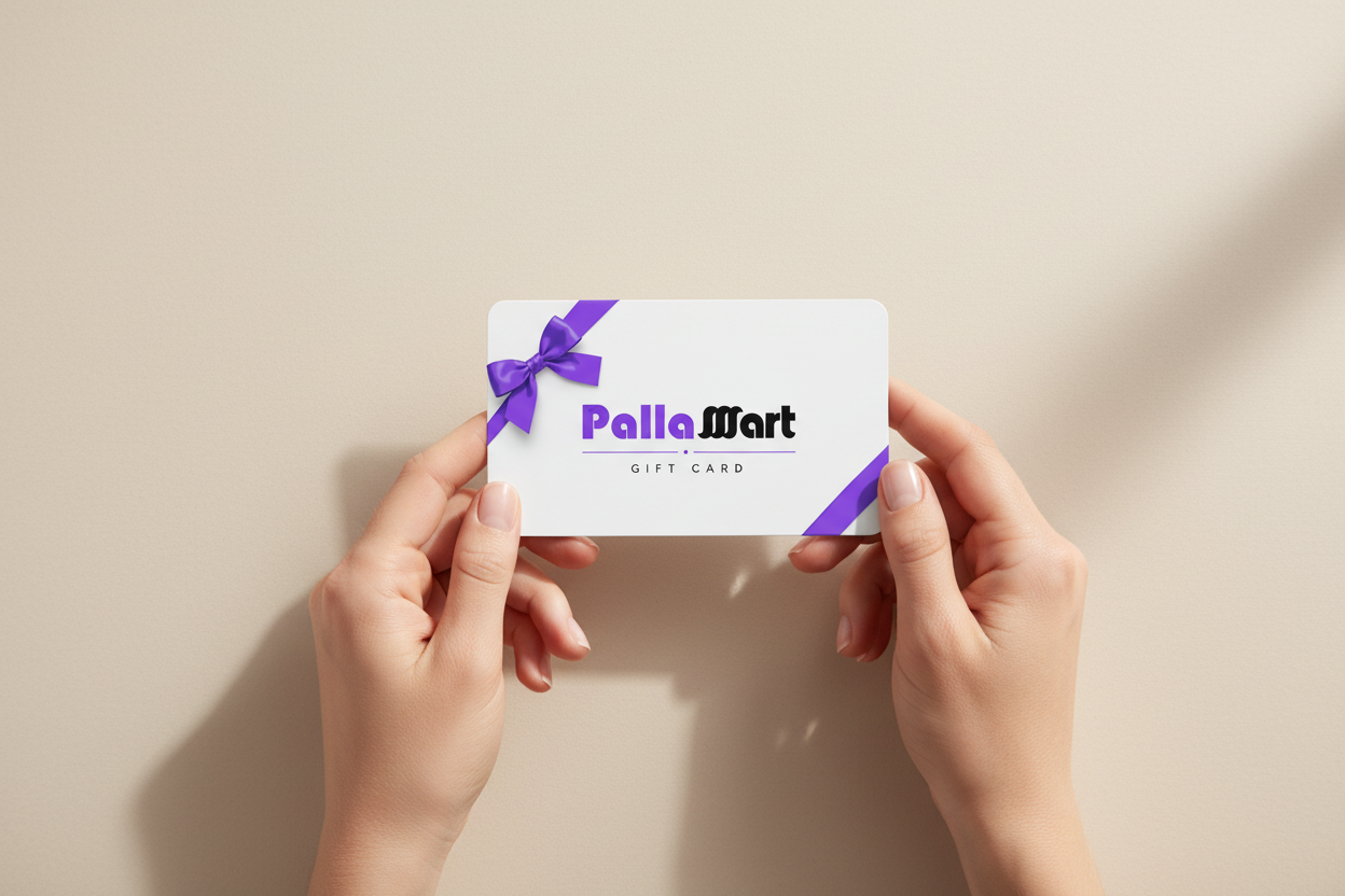 Pallamart Gift Card in your hand