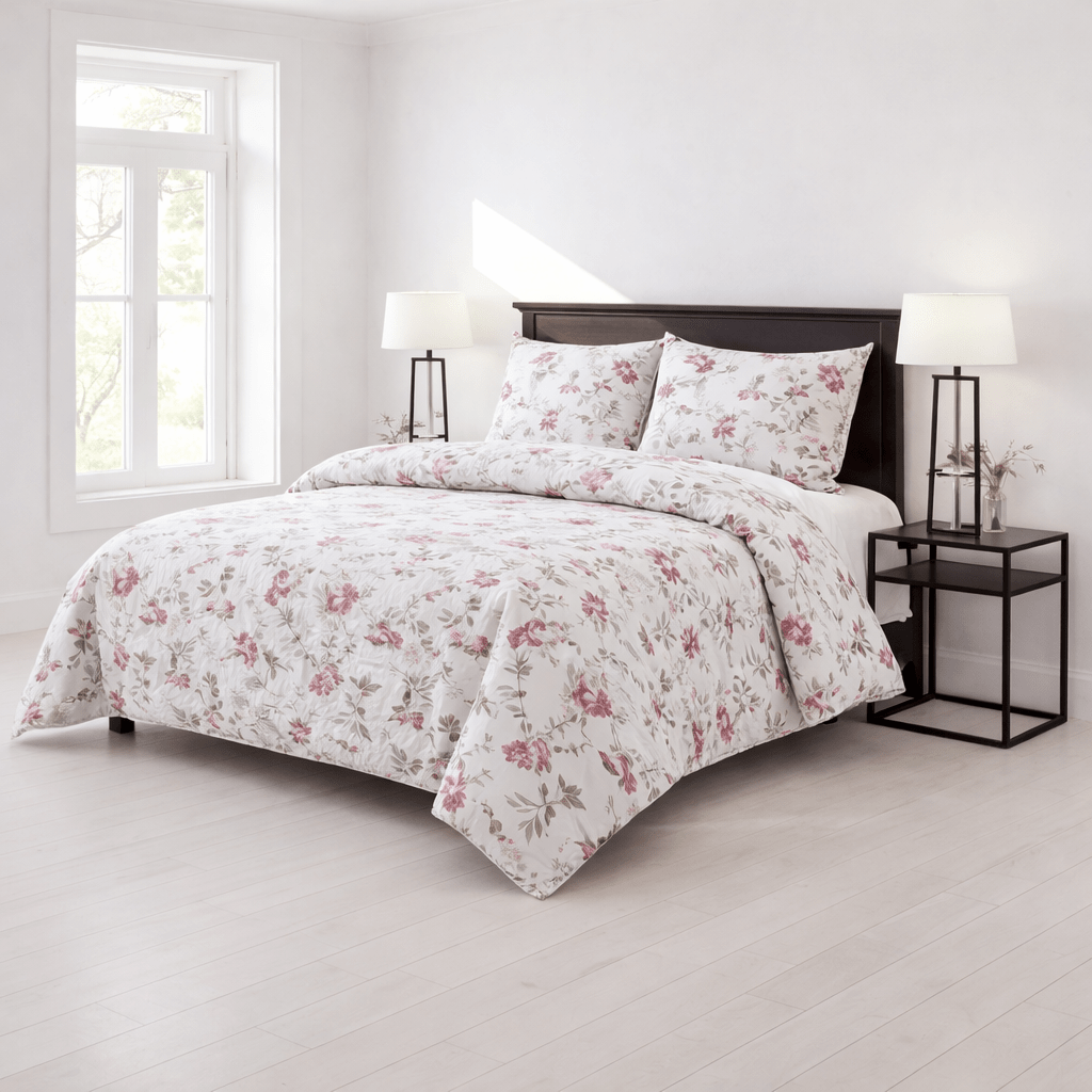Blush Garden Floral - 4 Piece Bedsheet Set