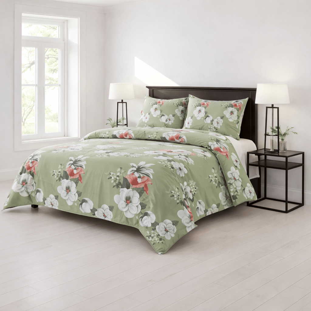 Sage Meadow Floral - 4 Piece Bedsheet Set