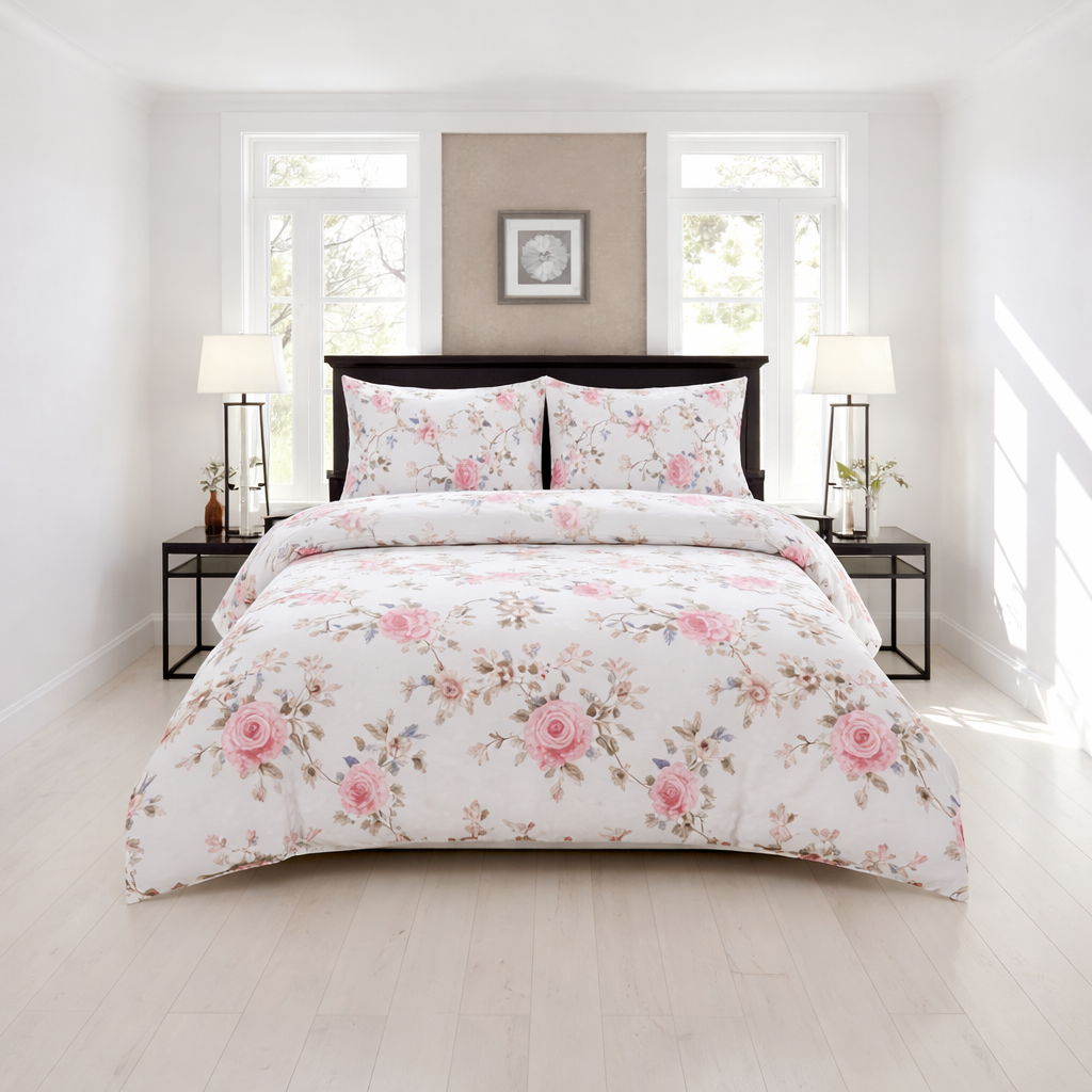 Rose Vine Floral - 4 Piece Bedsheet Set