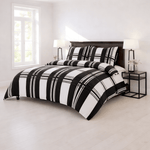 Monochrome Striped - 4 Piece Bedsheet Set