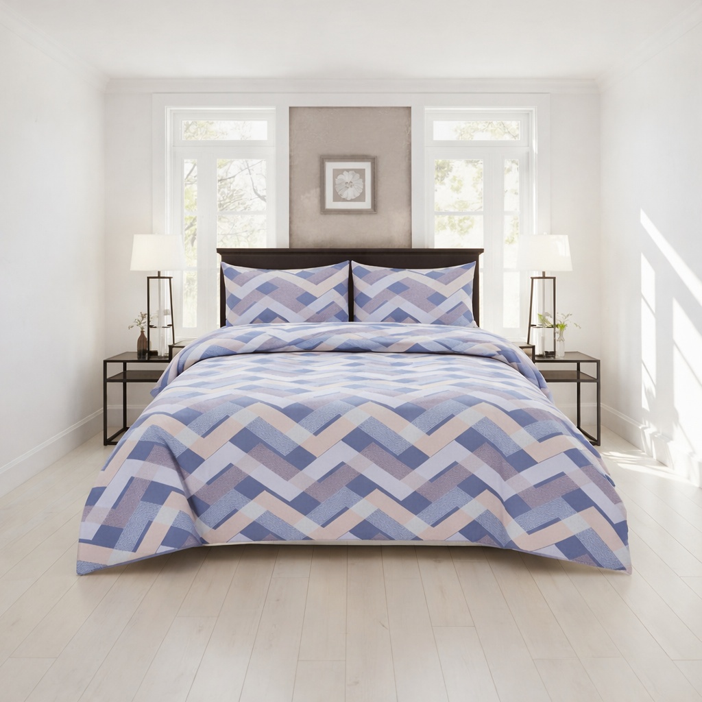 Twilight Chevron - 4 Piece Bedsheet Set