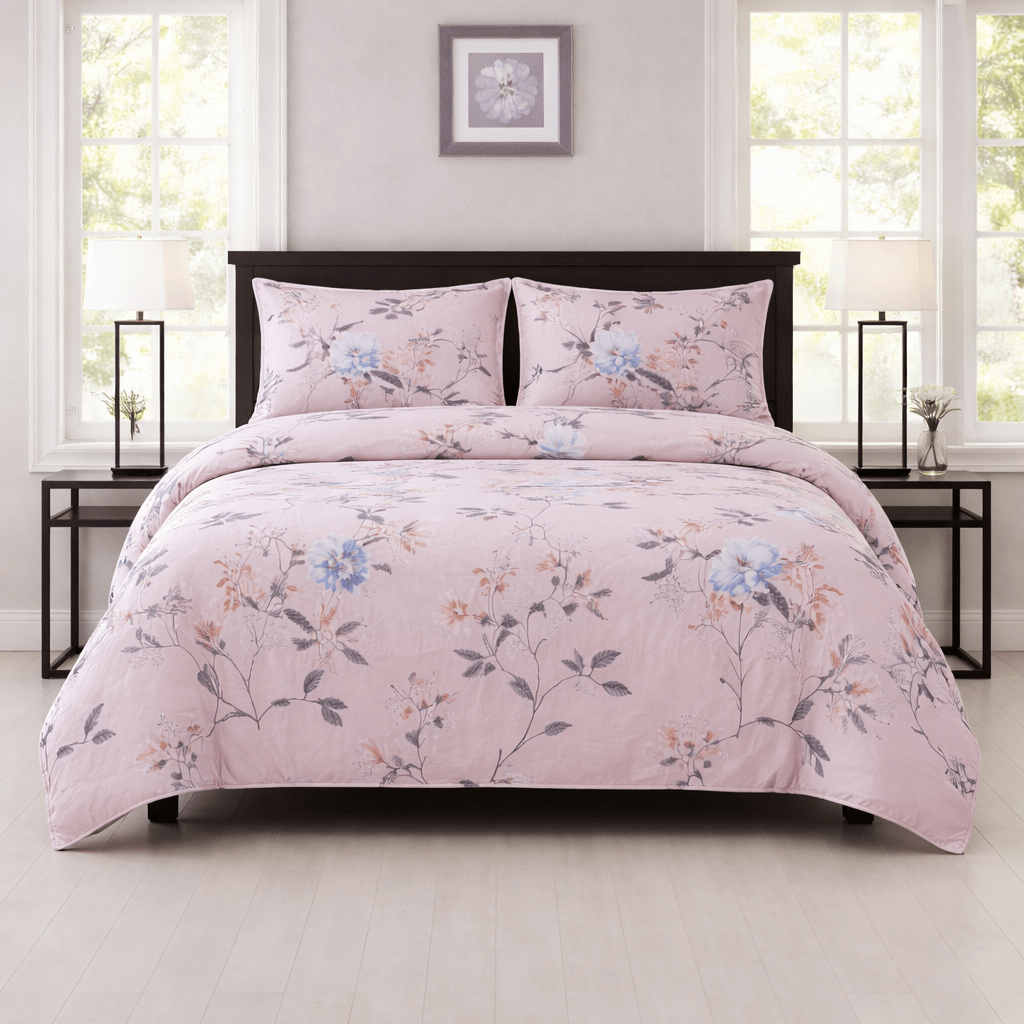 Pastel Spring Blossom - 4 Piece Bedsheet Set