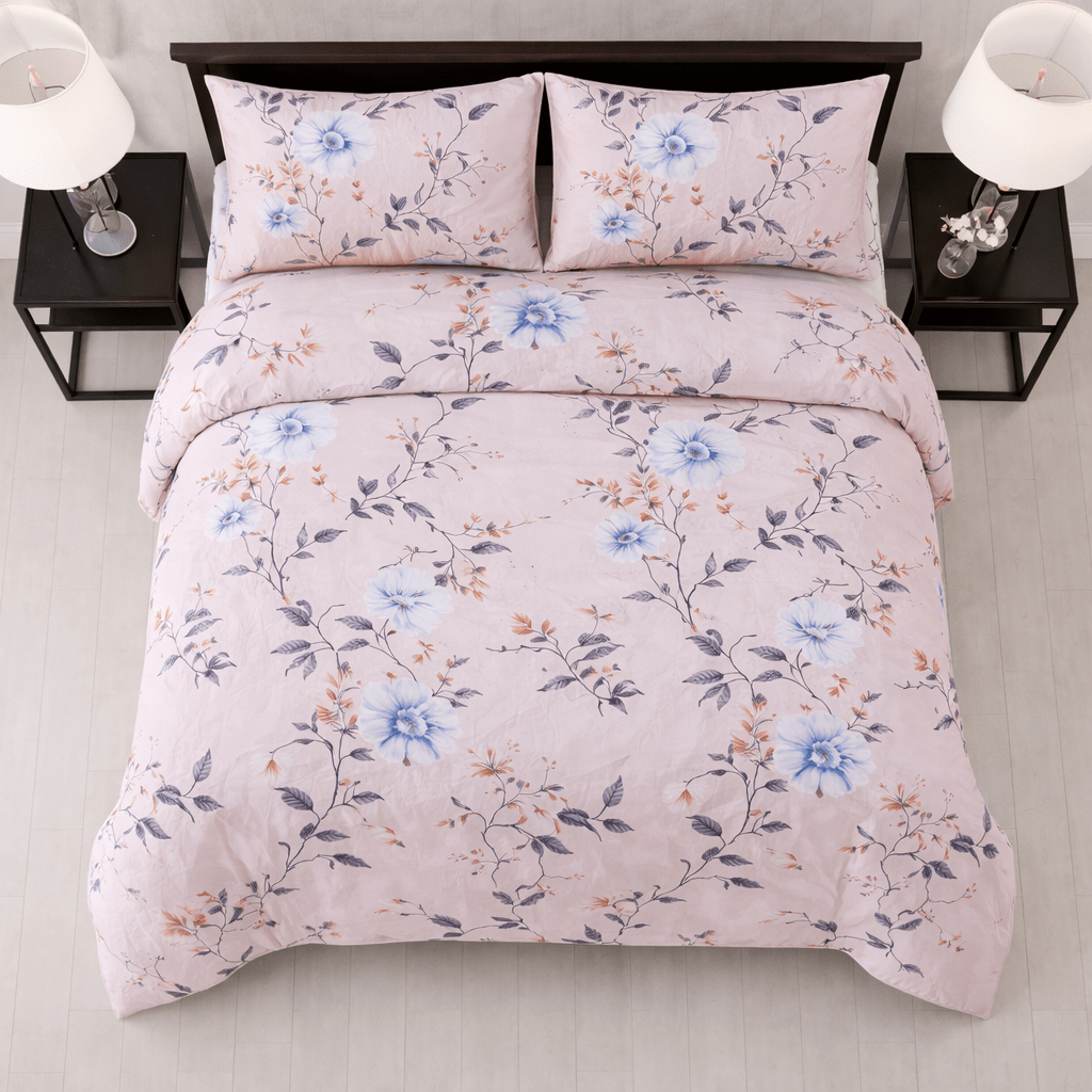 Pastel Spring Blossom - 4 Piece Bedsheet Set